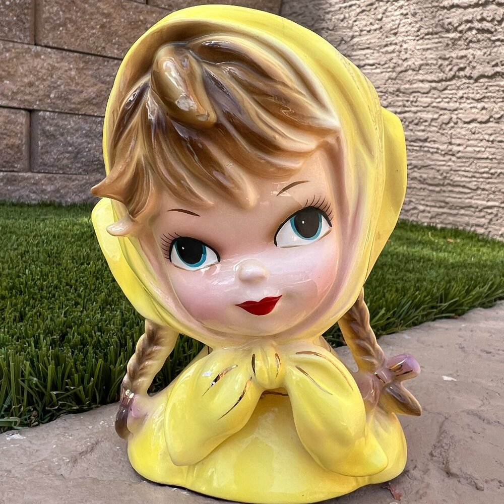 Vintage Inarco 1963 Porcelain Lady Head Vase